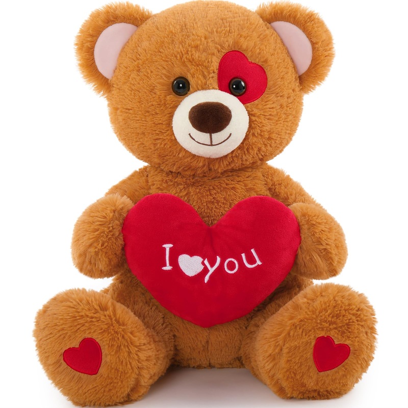 Maogolan Giant Teddy Bear Plush Toy, 51   Large Bear Stuffed Animal With Red Heart Pillow For Special Day Sweet Romantic Anniver