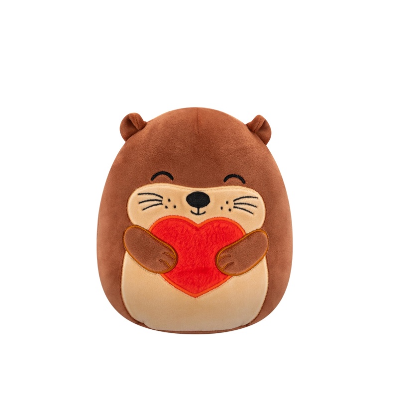Squishmallows Original 5In Joanne The Brown Otter Holding Heart - Official Jazwares Valentine Plush (Little)