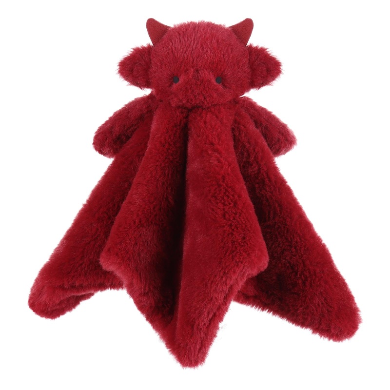 Apricot Lamb Red Dragon Soft Loveys For Babies, Security Blanket For Baby Boy And Girl, 13.8 Inches For Infant And Toddlers