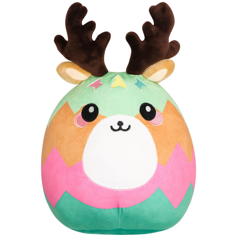 Caiyuegg Christmas Reindeer Plush 12'' Christmas Stuffed Animal Doll - Cute Soft Decompress Animals Plush Toys Great Gifts For K