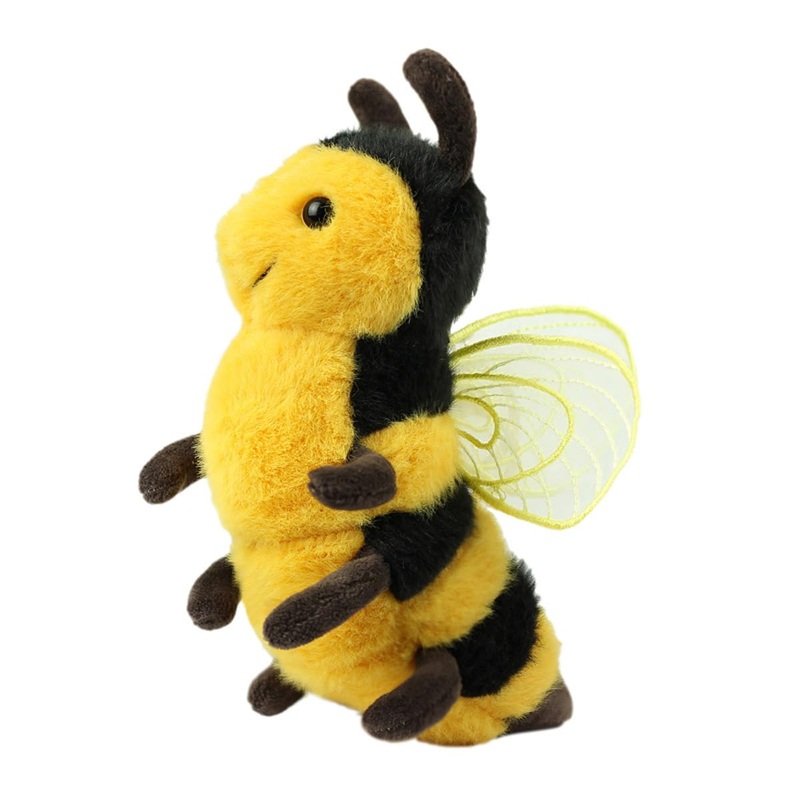 Cute Big Soft Plush Realistic Honey Bee Stuffed Animals Cushion Toy Doll, 6'' Bumblebee Plushie Toys Best Birthday Christmas Ann
