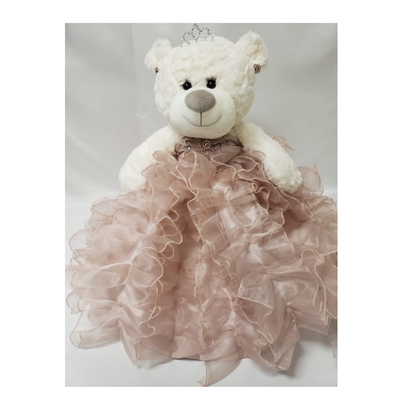 Kinnex Collections Since 1997 20'' Quince Anos Quinceanera Last Doll Teddy Bear With Dress (Centerpiece) ~ Arc16831-32R (Dusty R