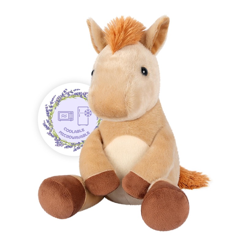 Suzzipals Heatable & Coolable Horses Stuffed Animals, Microwave Heating Pad, Horses Plush For Companion, Cute Plushies Horses La
