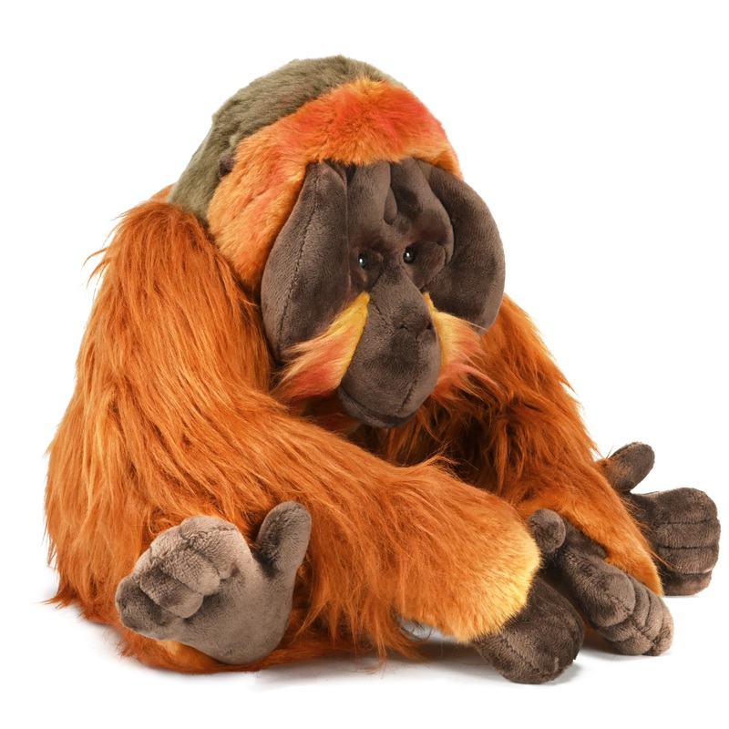 Tchtlk Orangutan Stuffed Animal, Realistic Chimpanzee Plush, Cute Ape Plush Toy Gift, Stuffed Animals, 20 Inch (Full Length)