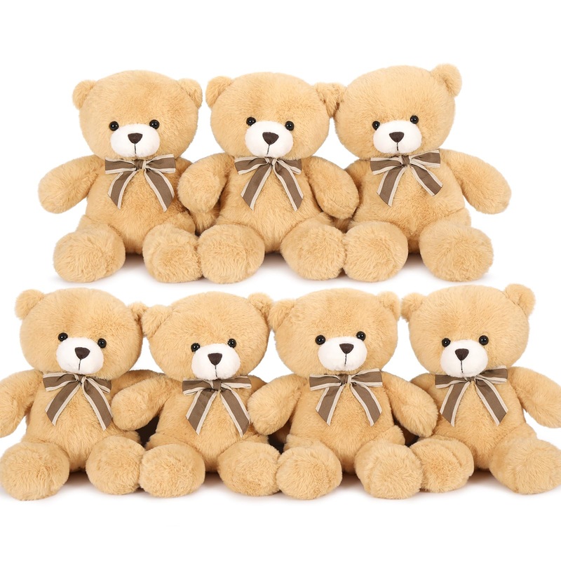 Tezituor Teddy Bears Stuffed Animal 7 Packs In Bulk, Small Teddy Bear Bulk 12'' For Baby Shower Decorations, Stuffed Bear Plush