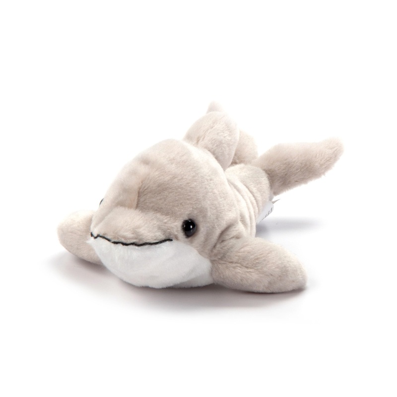 The Petting Zoo Dolphin Stuffed Animal Plushie, Gifts For Kids, Scoopz Sealife Animals, Grey Dolphin Plush Toy, 8 Inches