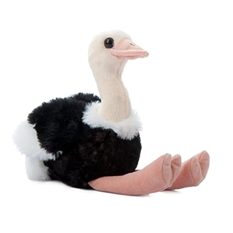 The Petting Zoo Ostrich Stuffed Animal, Gifts For Kids, Wild Onez Zoo Animals, Ostrich Plush Toy 9 Inches