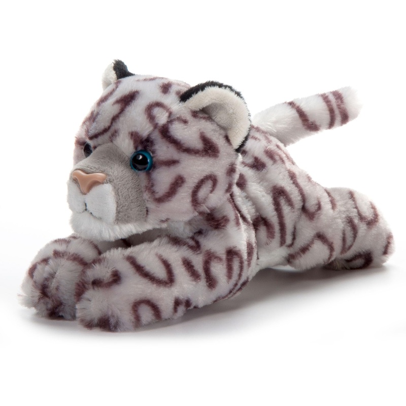 The Petting Zoo Snow Leopard Stuffed Animal Plushie, Gifts For Kids, Scoopz Wildlife Animals, Leopard Plush Toy, 8 Inches