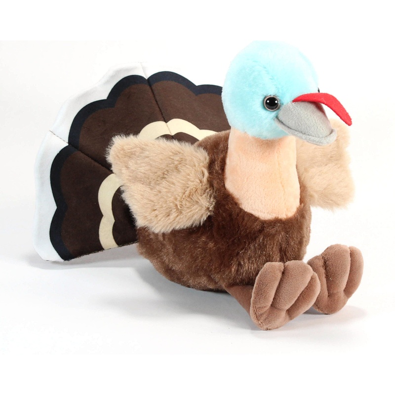 The Petting Zoo Turkey Stuffed Animal Plushie, Gifts For Kids, Wild Onez Wildlife Animals, Turkey Plush Toy 9 Inches