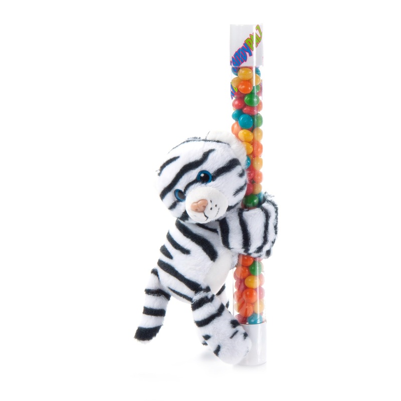 The Petting Zoo White Tiger Stuffed Animal Plushie Slap Bracelet, Gifts For Kids, Candypalz, Zoologee White Tiger Plush Toy