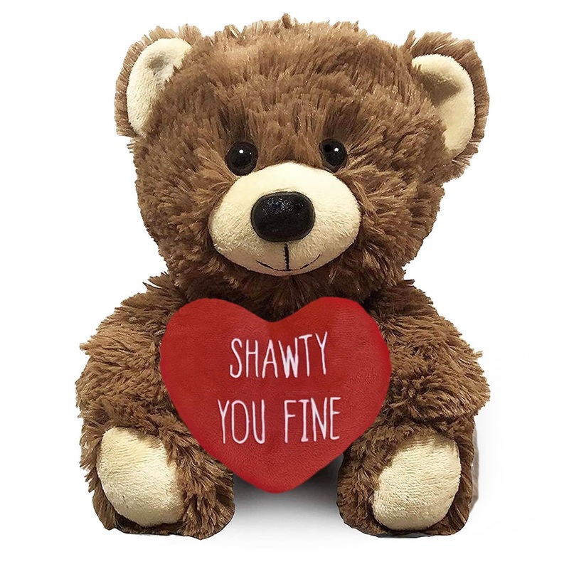 Witty Enterprise Shawty You Fine - 10'' Teddy Bear - Couples Gifts For Her Him - Funny Stuffed Animal For Girlfriend, Boyfriend,