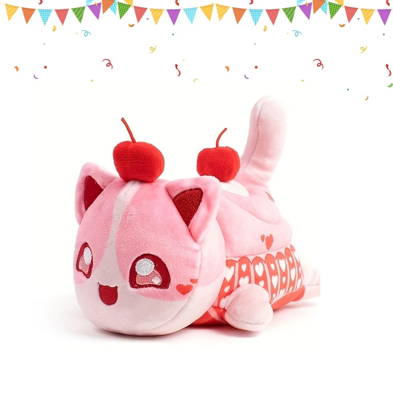 Zrswqybz Meemeow Cat Plush Toy,Cute Cat Stuffed Animal Plush Collection For Fans Birthday Thanksgiving Day Christmas