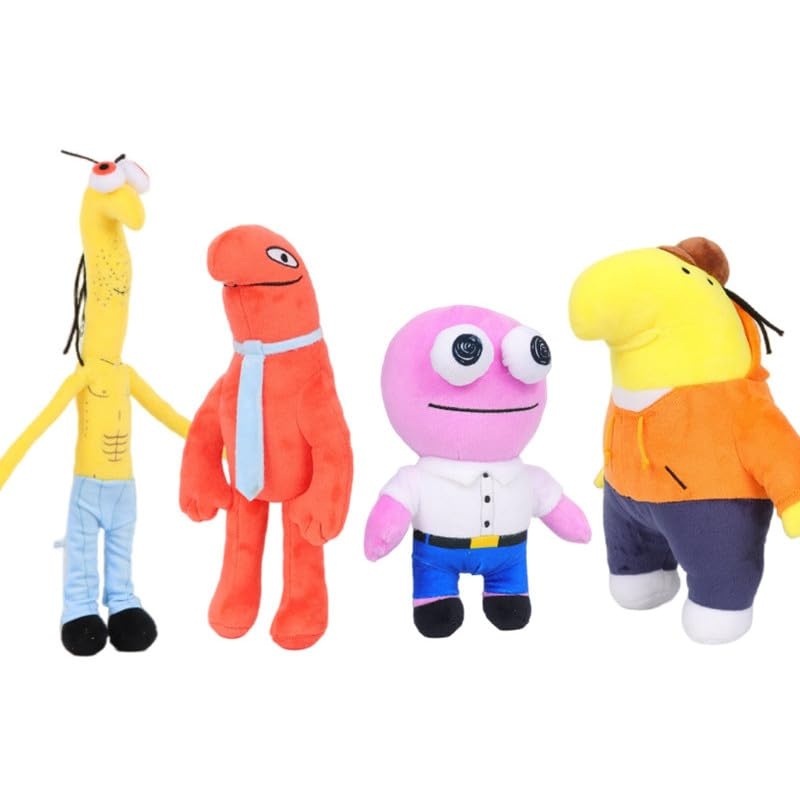 4Pc Smiling Friends Plush Season 2 Plushies - Stuffed Animal Pillows Toy Figures Gift For Tv Movie Fans Enthusiasts,Partners,Chi