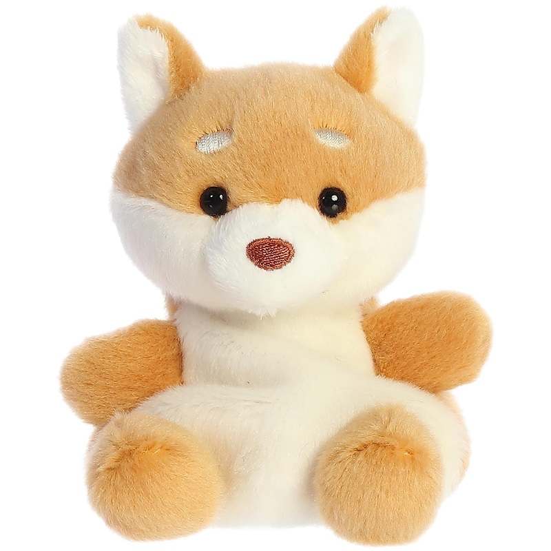 Aurora Adorable Palm Pals Keiko Shiba Inu Stuffed Animal - Pocket-Sized Play - Collectable Fun - Brown 5 Inches