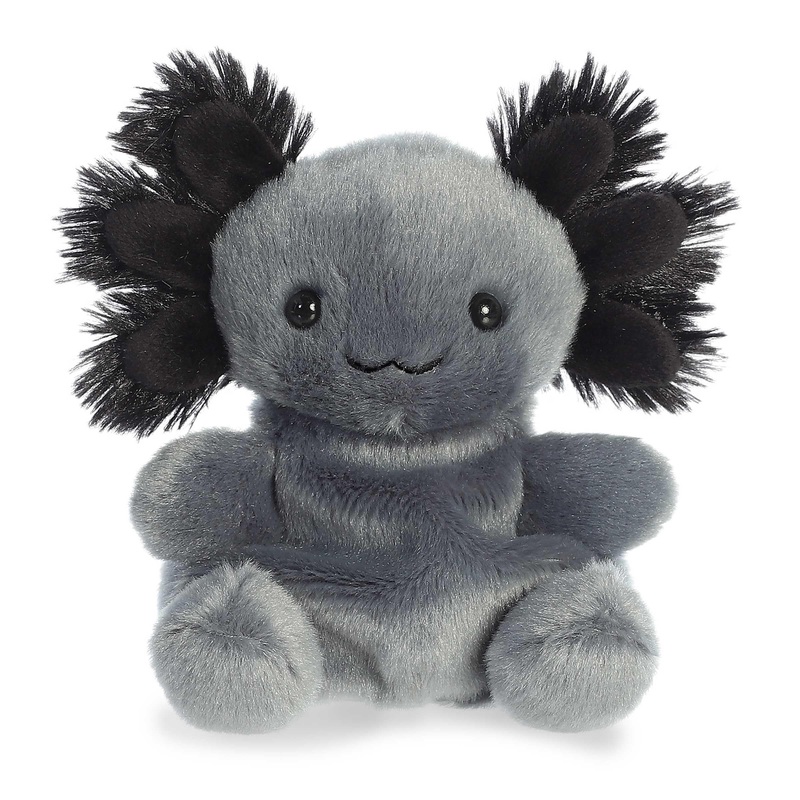 Aurora Adorable Palm Pals Onyx Axolotl Stuffed Animal - Pocket-Sized Play - Collectable Fun - Black 5 Inches