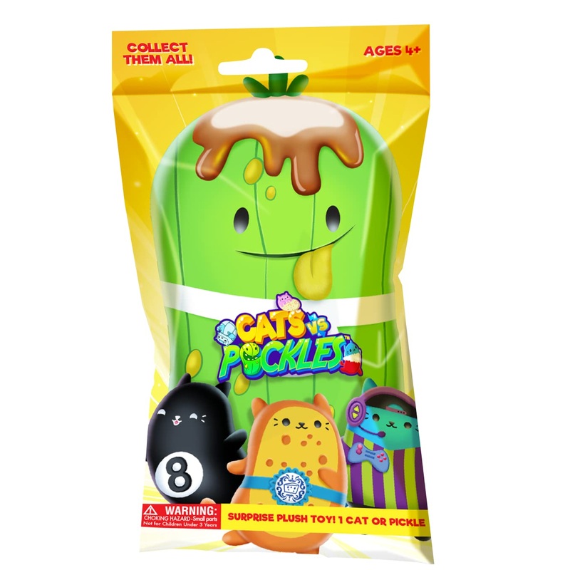 Cats Vs Pickles 2Pk Mystery Bags Gold Wave 4 Inch Bean Filled Plushies