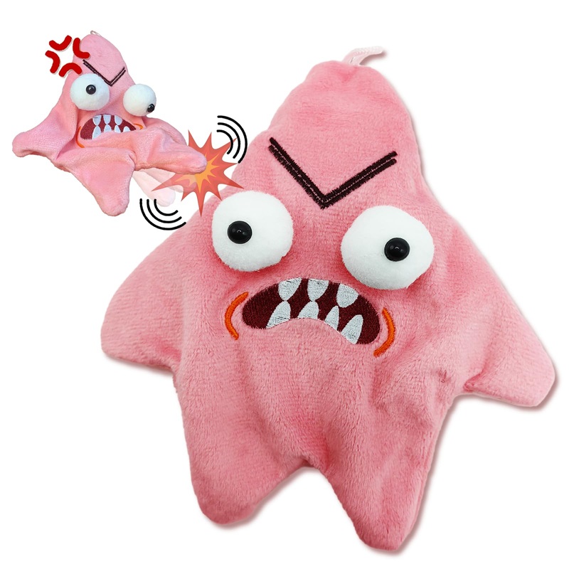 Diiarin Angry Starfish Toy Moving Angry Star Plush Doll, Angry Star Toy, Angry Star Face Plush, Angry Star Car Plush, Moving Sta
