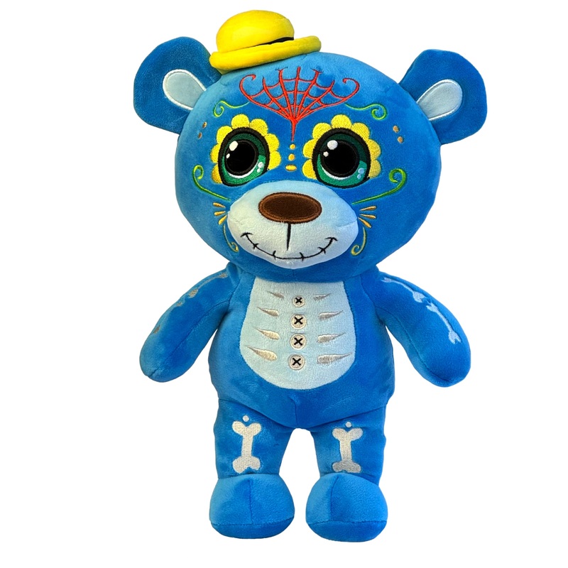 Fluffaroo Sugar Skull Teddy Bear (Mystic Blue)