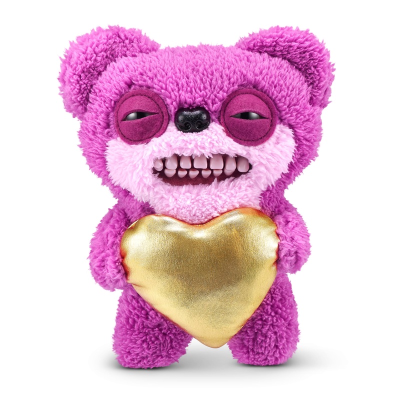 Fuggler Gold Fuggs By Zuru Funny Ugly Monster, Plush, Collectible, Toy (Teddy Bear Nightmare - Heart)