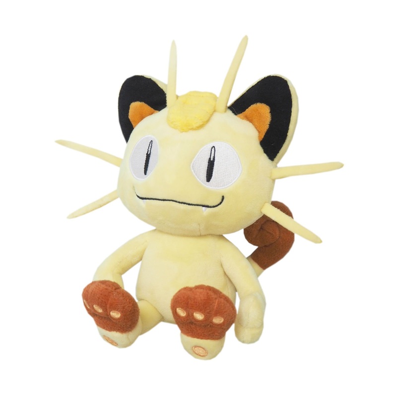 Sanei Pokemon All Star Collection Pp37 Meowth 8'' Stuffed Plush, Beige