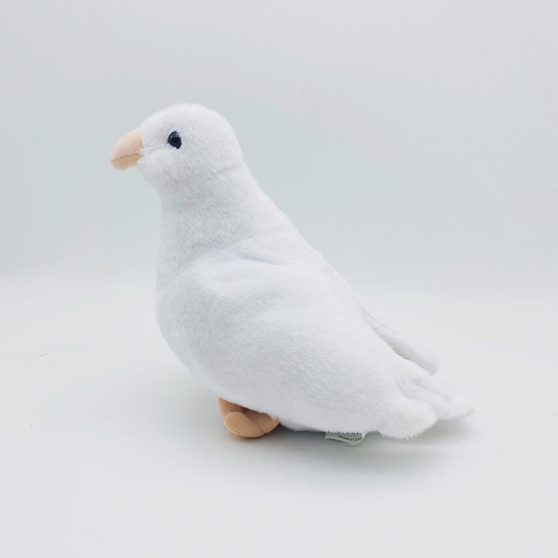 Simulation White Pigeon Stuffed Animal Toy - 8 Inch Rock Pigeon Toys, Cute Pigeon As Gift (White)