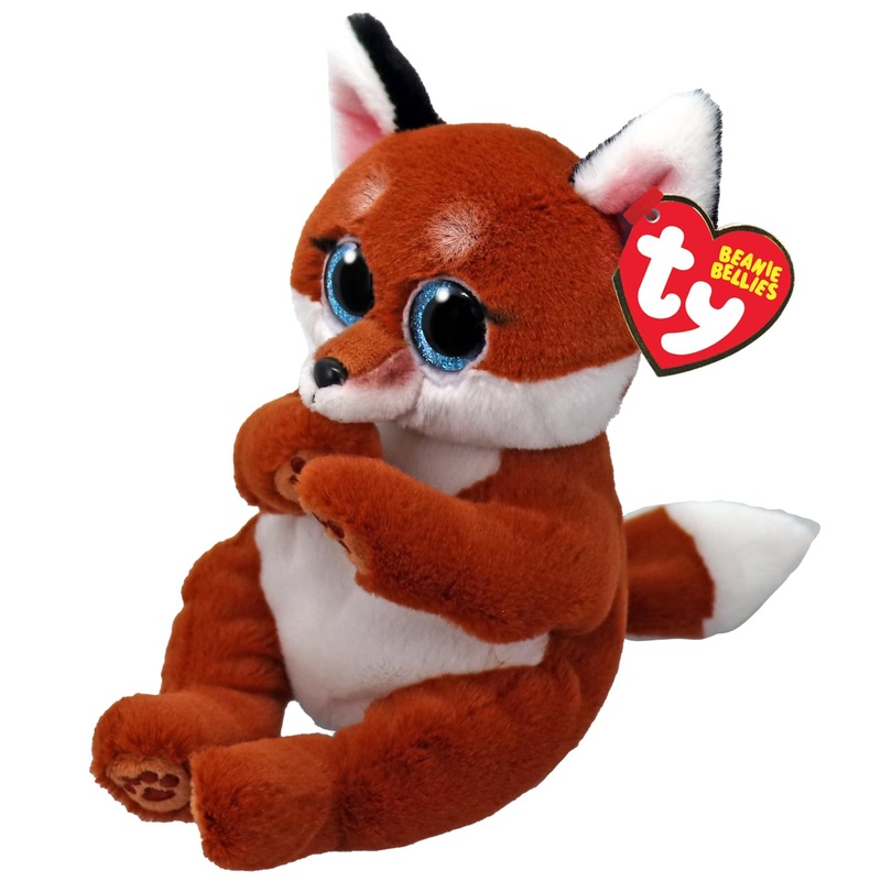 Ty Beanie Bellie Witt - Brown And White Fox - 6'''', Brown/White