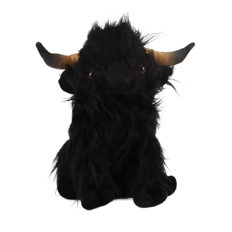 Unsnurnoch Highland Cow Stuffed Animal,Realistic Scottish Cow Plush Toy Soft Farm Animal Cattle Plushie Doll Highland Cow Decor
