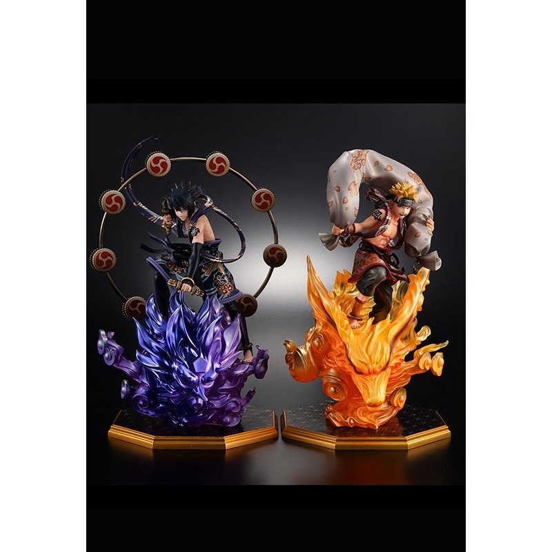 NARUTO -Shippuden- MEGAHOUSE Precious G.E.M.series  Naruto Uzumaki Wind GodSasuke Uchiha Thunder God Set