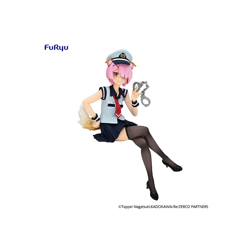Re:ZERO -Starting Life in Another World-FuRyuNoodle Stopper Figure Ram Police Officer Cap with Dog Ears