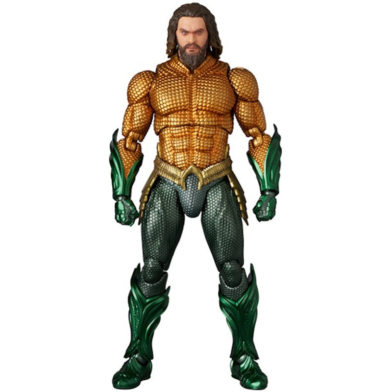 AQUAMAN AND THE LOST KINGDOM MEDICOM TOYS MAFEX AQUAMAN (GOLD & GREEN SUIT)