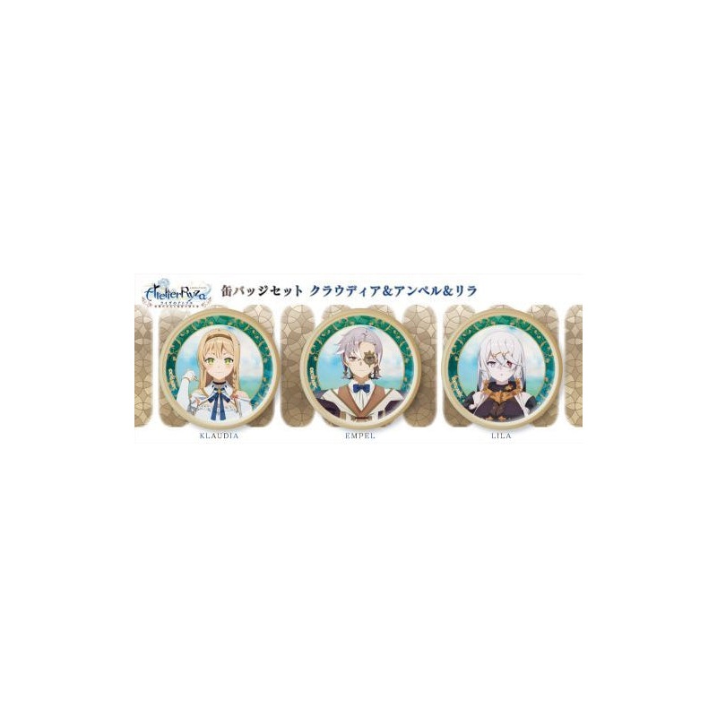 Atelier Ryza: Ever Darkness & the Secret Hideout Movic Can Badge Set Klaudia & Empel & Lila