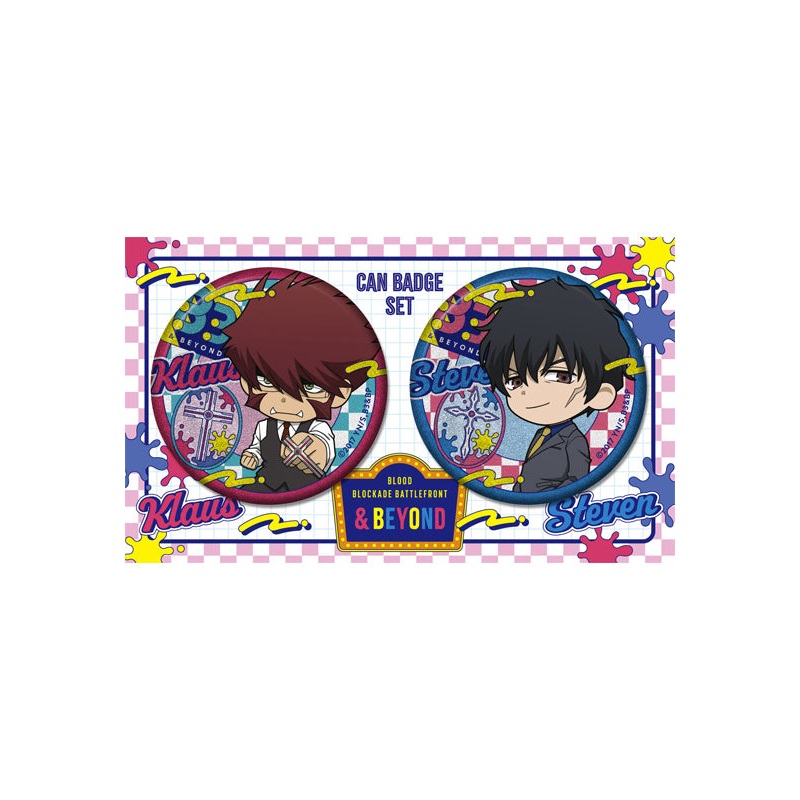 Blood Blockade Battlefront & Beyond Movic Can Badge Set Klaus & Steven