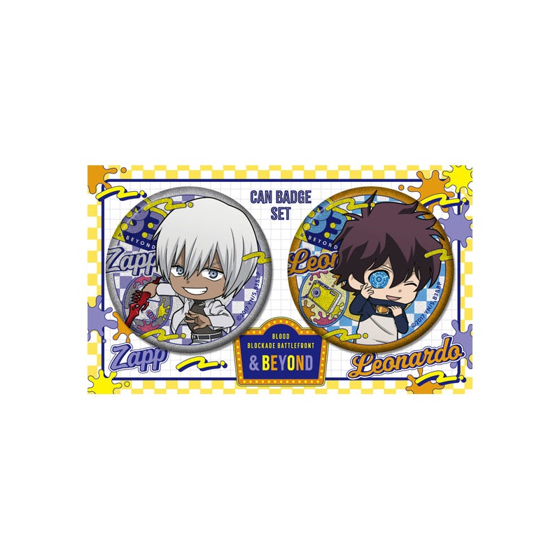 Blood Blockade Battlefront & Beyond Movic Can Badge Set Leonardo & Zapp