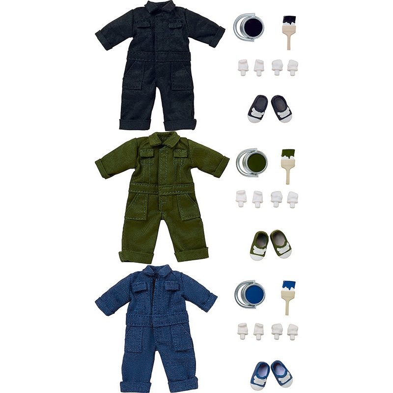 Nendoroid Doll Good Smile Company Nendoroid Doll Outfit Set: Colorful Coveralls (Black/Khaki/Denim)