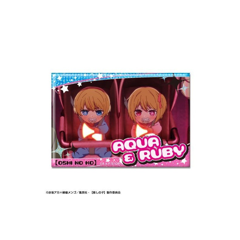 Oshi no Ko Licence Agent Hologram Can Badge Design 10 Aqua & Ruby