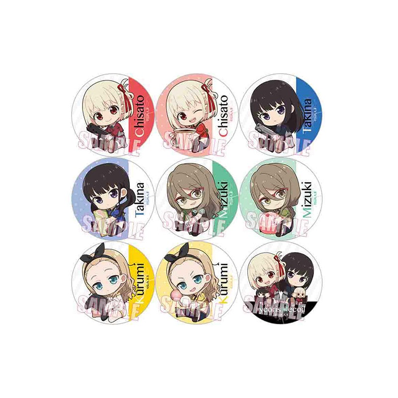 Lycoris Recoil Bell House Trading Can Badge GyuGyutto (1 Random)