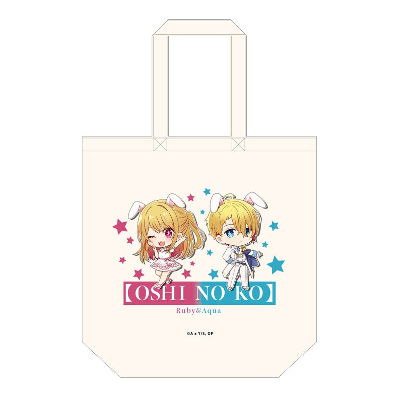 Oshi no Ko Seasonal-Plants Puchichoko Canvas Tote Bag Aqua & Ruby White Dress