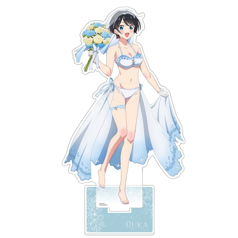 Rent-A-Girlfriend Curtain Original Illustration Extra Large Acrylic Stand Sarashina Ruka / Wedding Swimwear