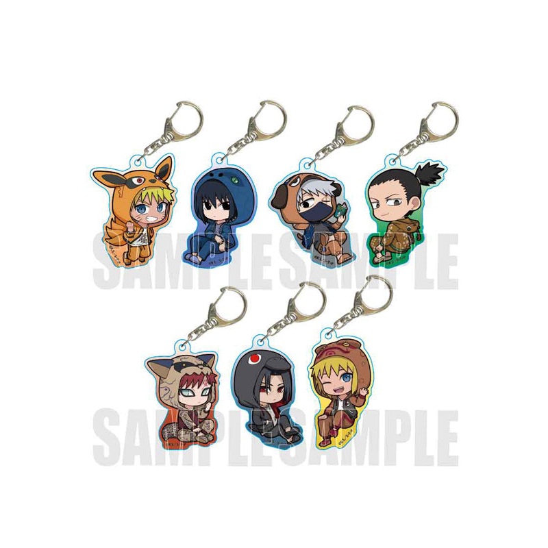 NARUTO -Shippuden- Bell House Trading Acrylic Key Chain (Deformed) Kigurumi Pajamas Ver. (1 Random)