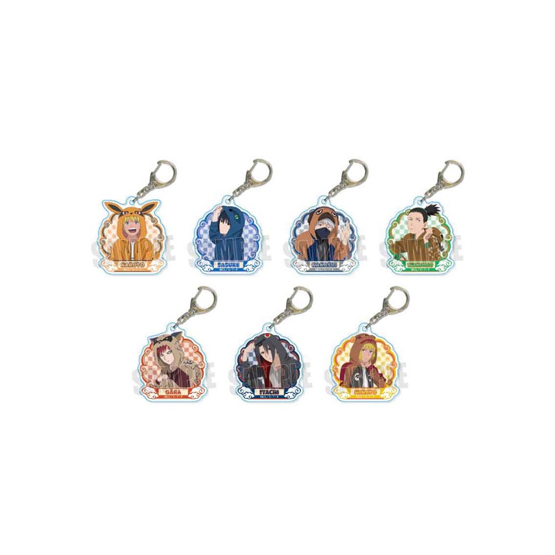 NARUTO -Shippuden- Bell House Trading Acrylic Key Chain Kigurumi Pajamas Ver. (1 Random)