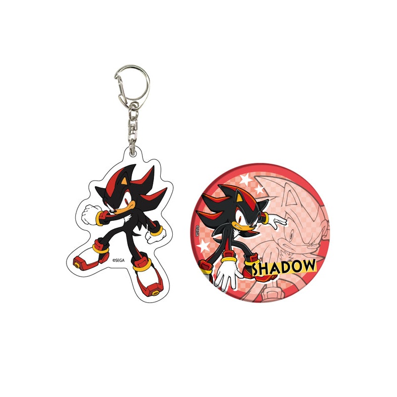 Sonic the Hedgehog A3 Acrylic Key Chain & Can Badge Set 02 Shadow (Official Illustration)