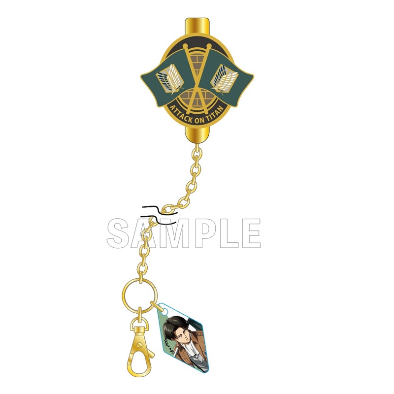 Attack on Titan Stella Notes Clip Key Chain Survey Corps Flag Ver. Levi