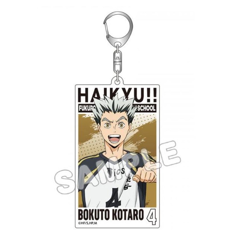 Haikyu!! TBS Glowdia Acrylic Big Tag Key Chain Bokuto Kotaro