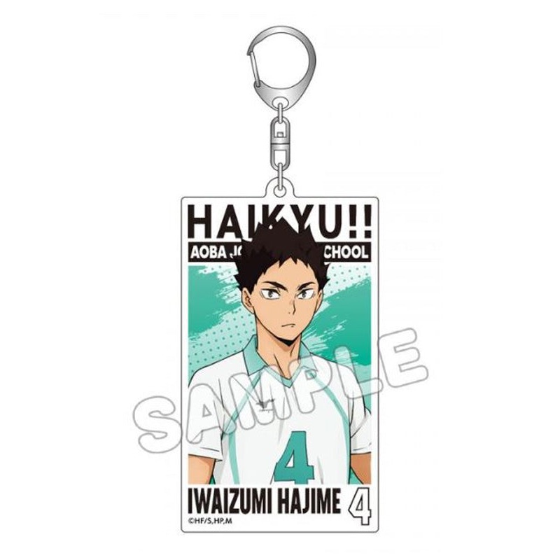 Haikyu!! TBS Glowdia Acrylic Big Tag Key Chain Iwaizumi Hajime