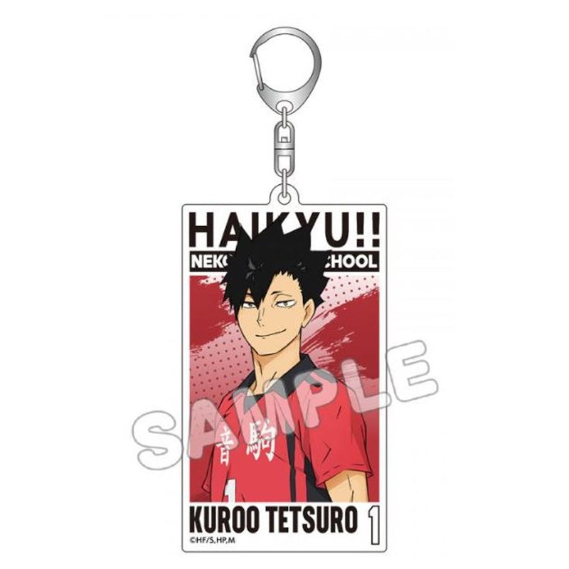 Haikyu!! TBS Glowdia Acrylic Big Tag Key Chain Kuroo Tetsuro