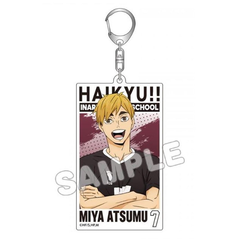 Haikyu!! TBS Glowdia Acrylic Big Tag Key Chain Miya Atsumu