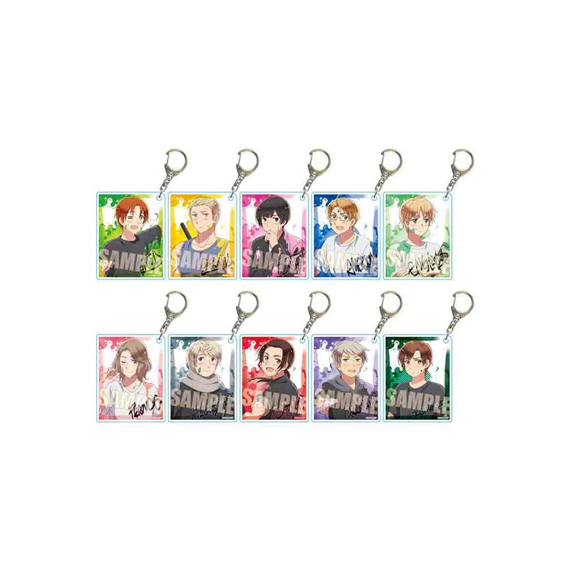 Hetalia World Stars Bell House Trading Acrylic Key Chain Coverall Ver.(1 Random)