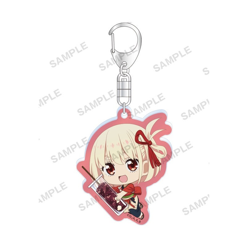 Lycoris Recoil Bushiroad Creative Mugyu Mini Acrylic Key Chain Nishikigi Chisato Coffee Shop LycoReco Ver.