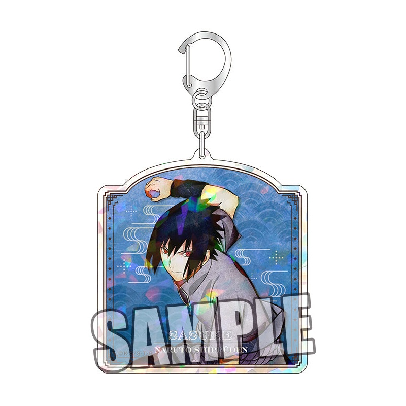 NARUTO -Shippuden- Broccoli Hologram Acrylic Key Chain Uchiha Sasuke