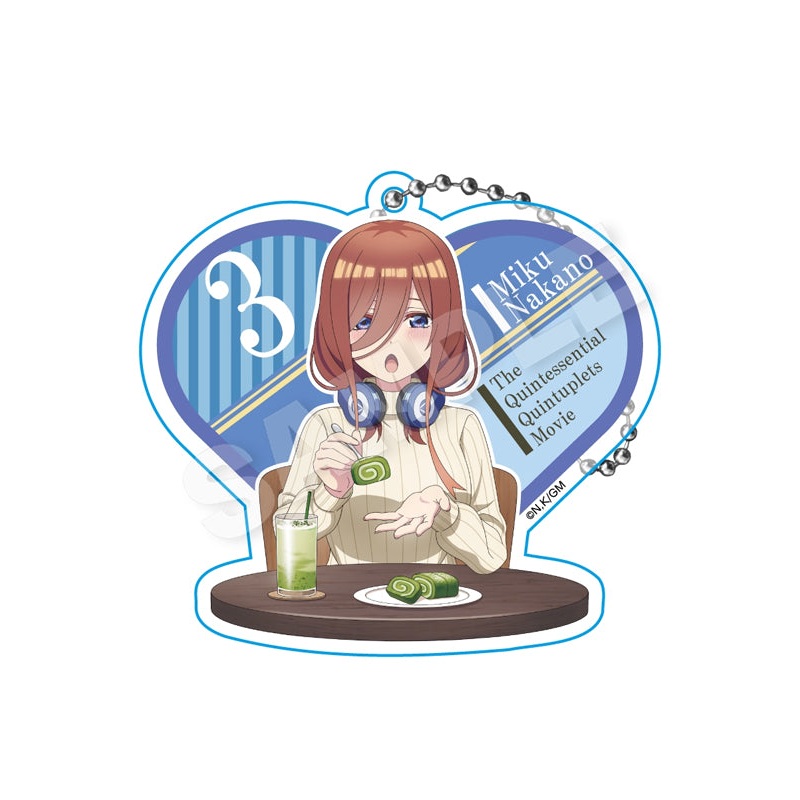 The Quintessential Quintuplets Movie Stella Notes Acrylic Key Chain Nakano Miku Lunch Date Ver.